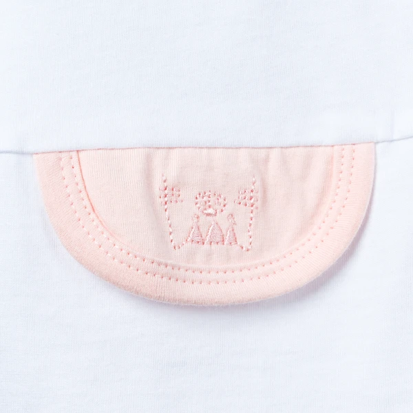 Bộ bé gái ngắn bst Meo Animo VD0526022 (1-6Y,Trắng-cam nhạt)