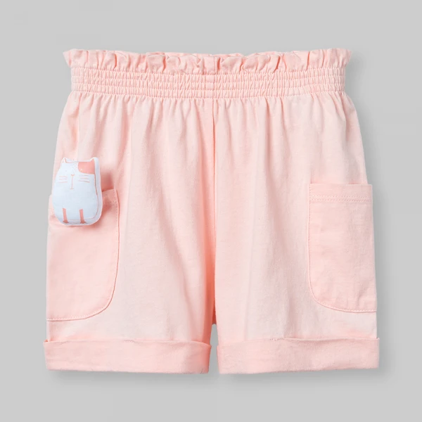 Bộ bé gái ngắn cánh dơi bst Meo Animo VD0526020 (1-6Y,Cam nhạt)