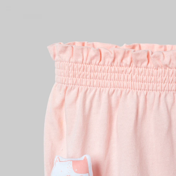Bộ bé gái ngắn cánh dơi bst Meo Animo VD0526020 (1-6Y,Cam nhạt)