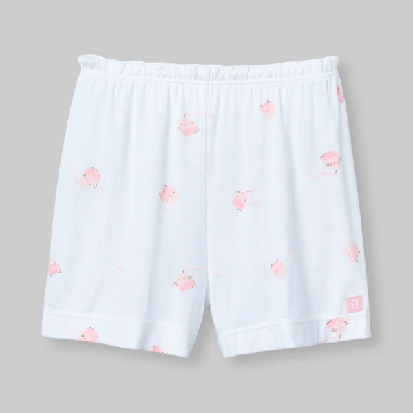 Set 2 bộ kháng khuẩn modal ngắn Animo VD0126017 (0-24M,Trắng-hồng nhạt)