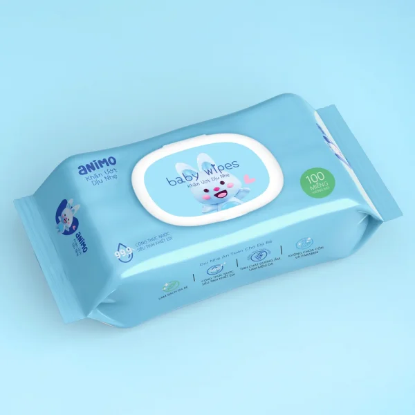 Combo 2 thùng  Khăn Ướt Dịu Nhẹ Animo không mùi (100 tờ)