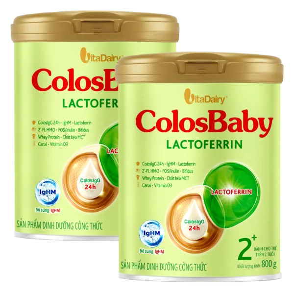 Combo 2 SPDD công thức ColosBaby Lactoferrin 2+ 800g