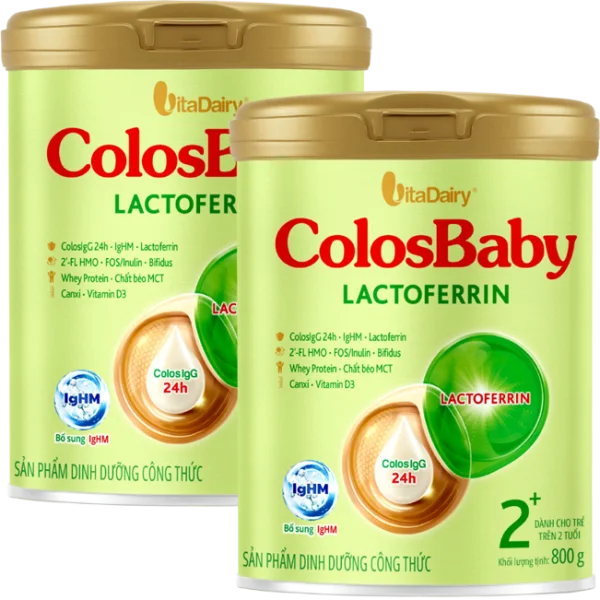 Combo 2 SPDD công thức ColosBaby Lactoferrin 2+ 800g