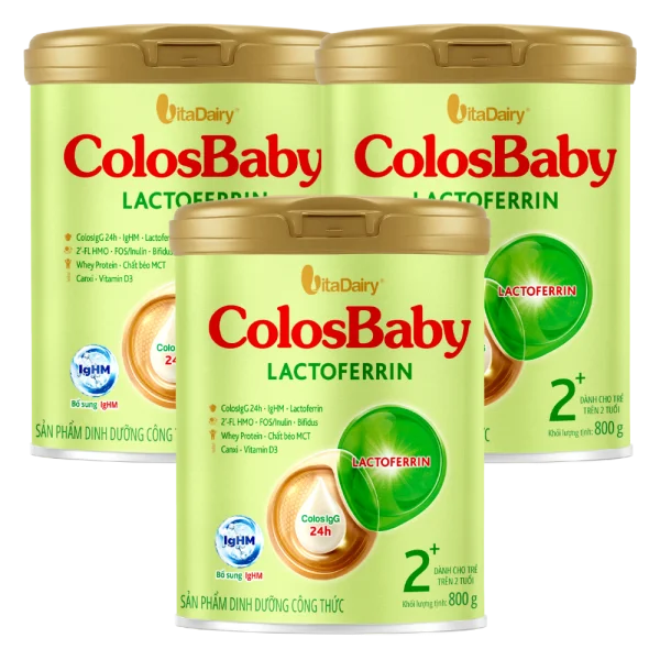 Combo 3 SPDD công thức ColosBaby Lactoferrin 2+ 800g