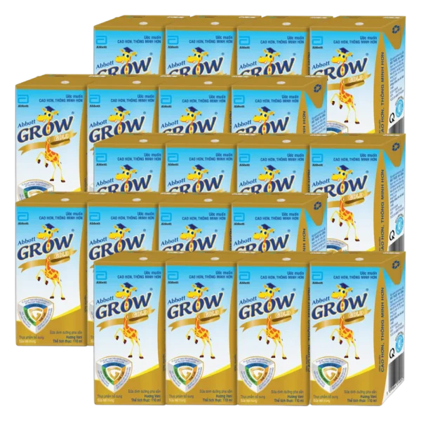 Combo 5 lốc Abbott Grow Gold hương vani 110ML - Lốc 4