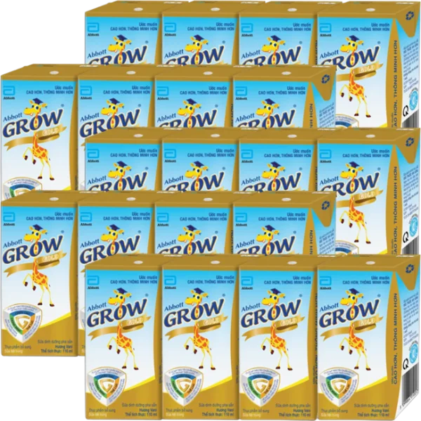 Combo 5 lốc Abbott Grow Gold hương vani 110ML - Lốc 4