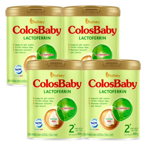 Combo 4 lon SPDD công thức ColosBaby Lactoferrin 2  800g