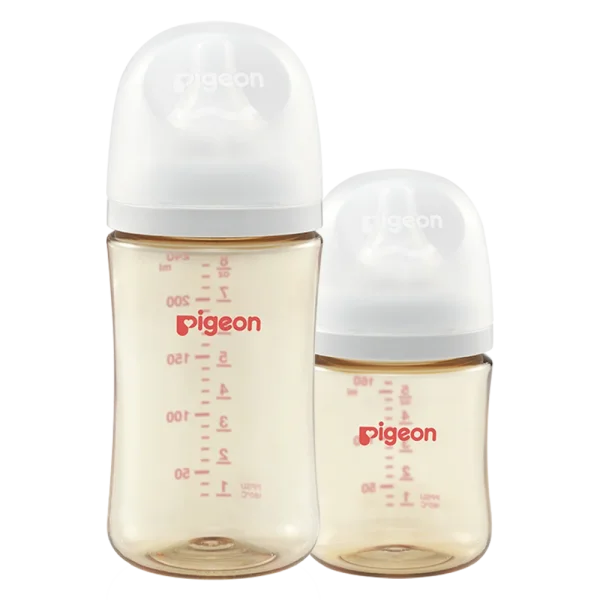 Combo 1 Bình Sữa Pigeon PPSU Softouch Baby-Friendly World 160ml (SS) và 1 Bình Sữa Pigeon PPSU Softouch Baby-Friendly World 240ml (M)