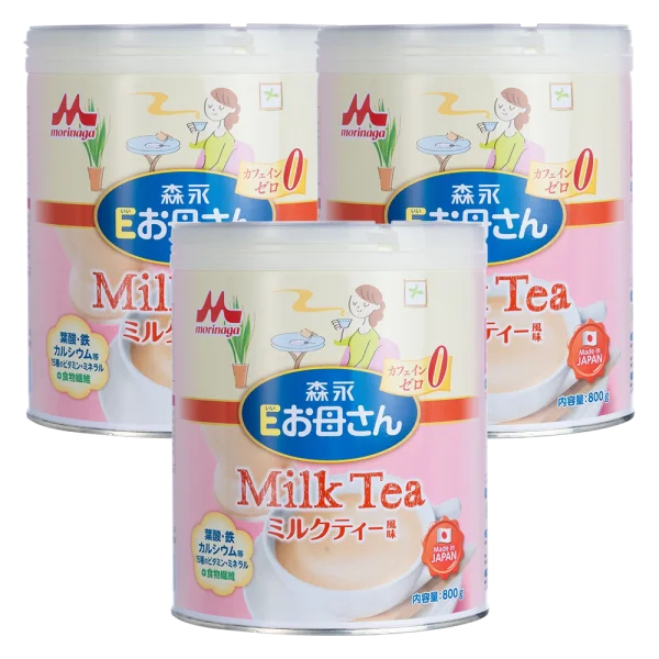 Combo 3 Thực Phẩm Bổ Sung Morinaga E-Okasan Hương Trà Sữa cho mẹ, 800g