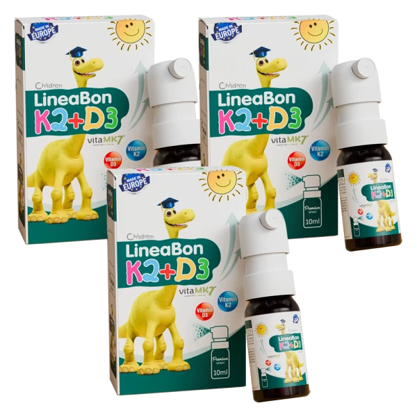 Combo 3 Thực phẩm bảo vệ sức khỏe LineaBon K2+D3 Spray dạng xịt