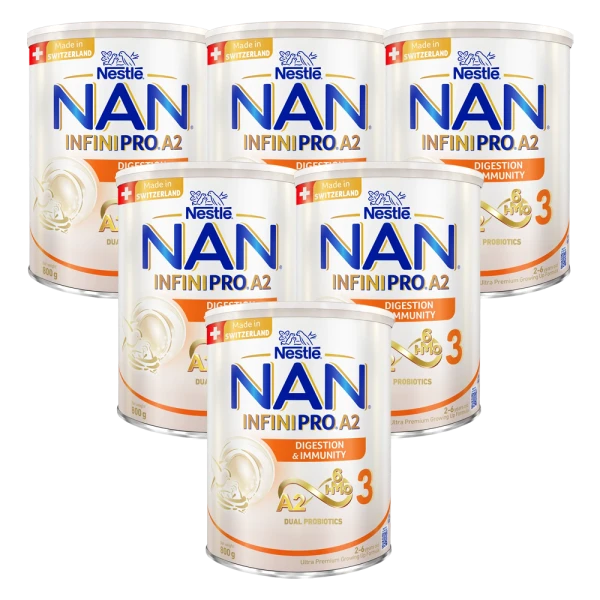 Combo 6 SPDDCT Nestlé NAN InfiniPro A2 3 800g (2-6 tuổi) (6HMO)