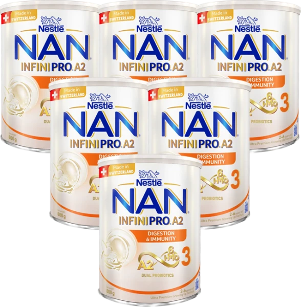 Combo 6 SPDDCT Nestlé NAN InfiniPro A2 3 800g (2-6 tuổi) (6HMO)