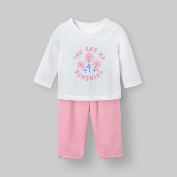 Bộ bé gái dài Animo Easy TQ0426054 (1Y-4Y,Trắng-hồng,TT02)
