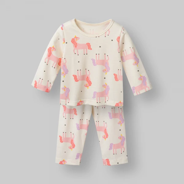 Bộ bé gái dài Animo Easy TQ0426055 (1Y-4Y,Kem,TT04)