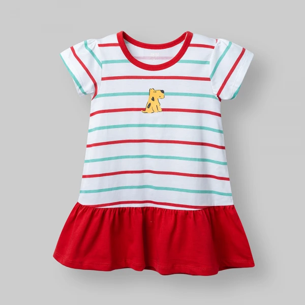 Đầm bé gái Animo Easy SU26 TX0426083 (1Y-4Y,Trắng-đỏ)