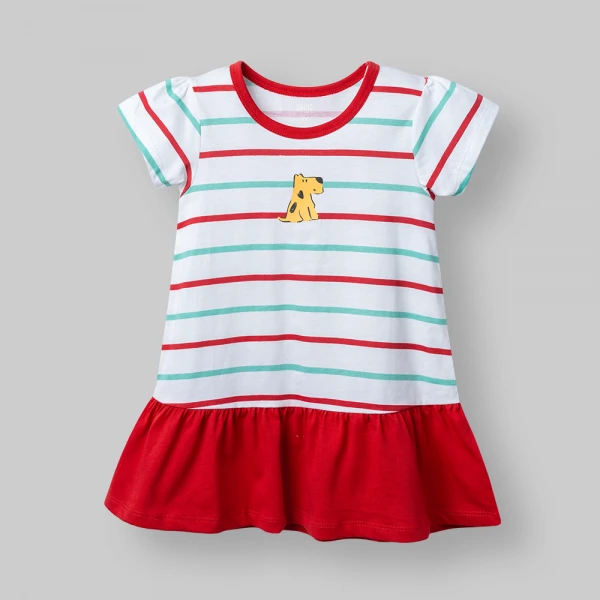 Đầm bé gái Animo Easy SU26 TX0426083 (1Y-4Y,Trắng-đỏ)