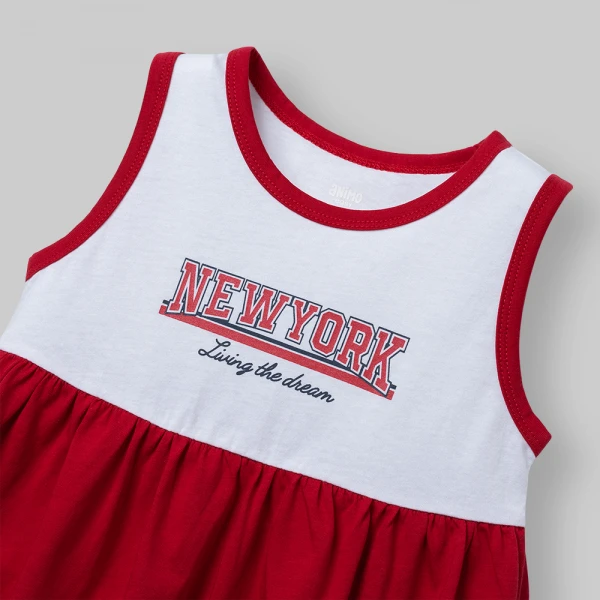 Đầm bé gái Animo Easy LU0426042 (1Y-4Y,Trắng-đỏ,DD02)
