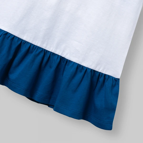Đầm bé gái Animo Easy LU0426044 (1Y-4Y,Trắng-navy,TT02)