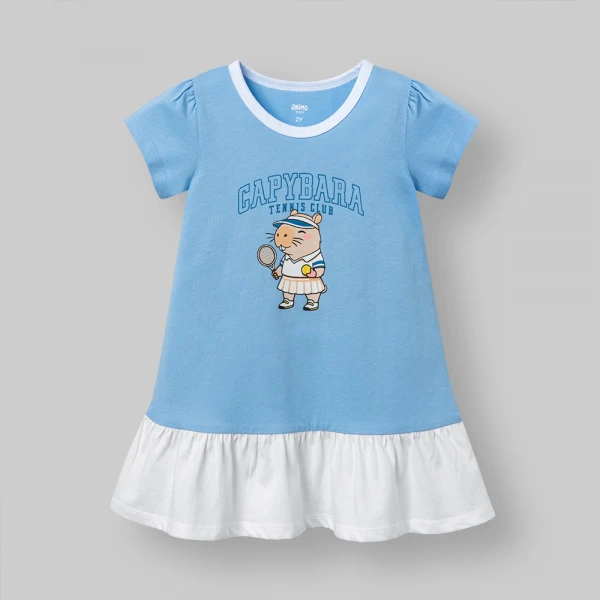 Đầm bé gái Animo Easy LU0526044 (1Y-4Y,Dương-trắng,TT02)