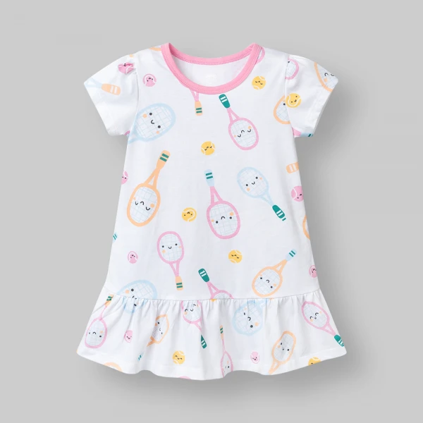 Đầm bé gái Animo Easy LU0526040 (1Y-4Y,Trắng,TT03)