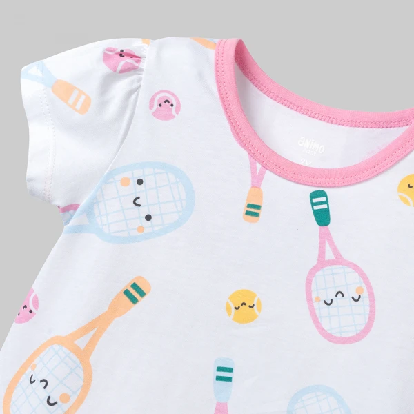 Đầm bé gái Animo Easy LU0526040 (1Y-4Y,Trắng,TT03)