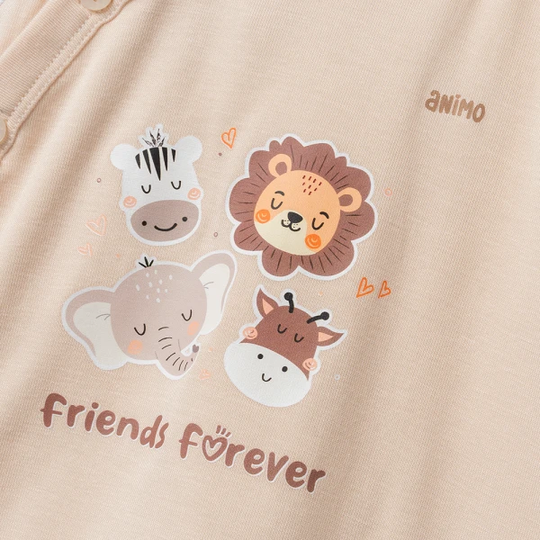 Set 2 bộ kháng khuẩn modal dài Animo VD0126022 (0-24M,Trắng-be)