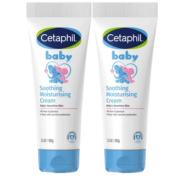 Combo 2 Kem làm dịu và dưỡng ẩm cho bé Cetaphil Baby Soothing & Moistuirising Cream 100g