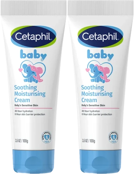 Combo 2 Kem làm dịu và dưỡng ẩm cho bé Cetaphil Baby Soothing & Moistuirising Cream 100g