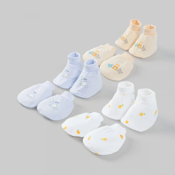 Set 6 bao tay chân bé trai bo Animo BA0126064 (NB, nhiều màu)