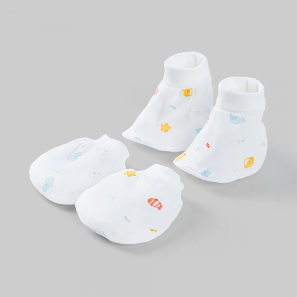 Set 6 bao tay chân bé trai bo Animo BA0126064 (NB, nhiều màu)