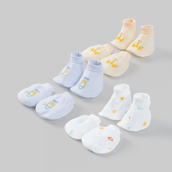 Set 6 bao tay chân bé trai bo Animo BA0126064 (NB, nhiều màu)