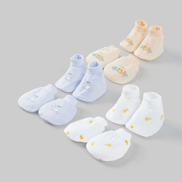 Set 6 bao tay chân bé trai bo Animo BA0126064 (NB, nhiều màu)