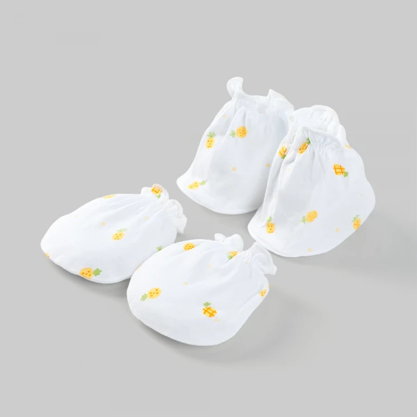 Set 6 bao tay chân bé trai thun Animo BA0126065 (NB, nhiều màu)