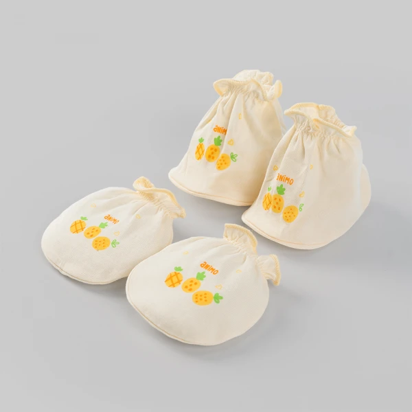 Set 6 bao tay chân bé trai thun Animo BA0126065 (NB, nhiều màu)