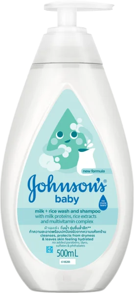 Sữa tắm gội toàn thân Johnson's Baby Sữa và Gạo 500ml