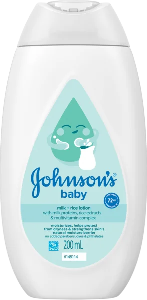 Sữa dưỡng ẩm mềm mịn Johnson's Baby Sữa và Gạo 200ml