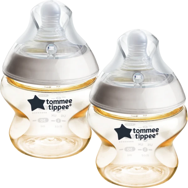 Combo 2 Bình Sữa PPSU Ty Siêu Mềm Tự Nhiên Tommee Tippee Natural Start 150ml, Núm Ty Đi Kèm 0-3 Tháng