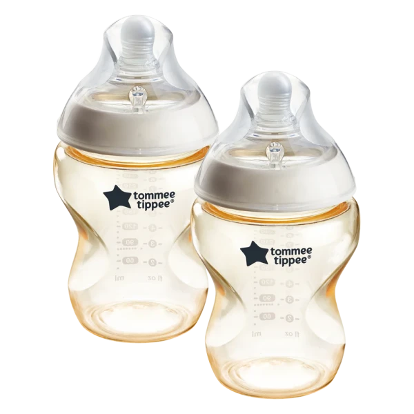 Combo 2 Bình Sữa PPSU Ty Siêu Mềm Tự Nhiên Tommee Tippee Natural Start 260ml, Núm Ty Đi Kèm 3-6 Tháng
