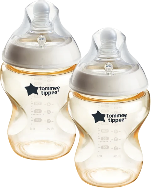 Combo 2 Bình Sữa PPSU Ty Siêu Mềm Tự Nhiên Tommee Tippee Natural Start 260ml, Núm Ty Đi Kèm 3-6 Tháng