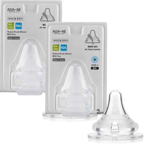 Combo 2 Set 2 núm ty silicone Aga-ae siêu mềm size L (6M+)