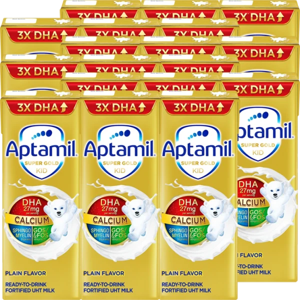 6 lốc Sữa pha sẵn Aptamil Super Gold Kid 180ml (lốc 3 hộp)