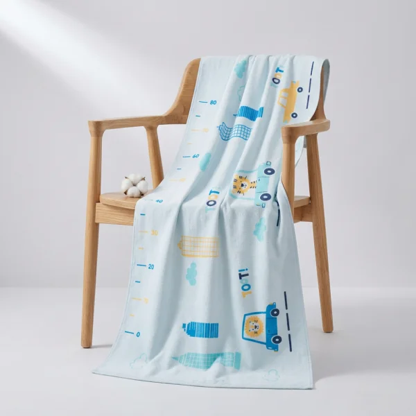 Khăn tắm trẻ em Cotton Animo BM9T (60x120cm,Xanh) *Giao hoạ tiết ngẫu nhiên