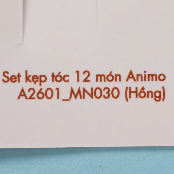 Set kẹp tóc 12 món Animo A2601_MN030 (Hồng)