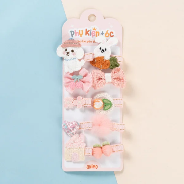 Set kẹp tóc 10 món Animo A2601_MN031 (Hồng)