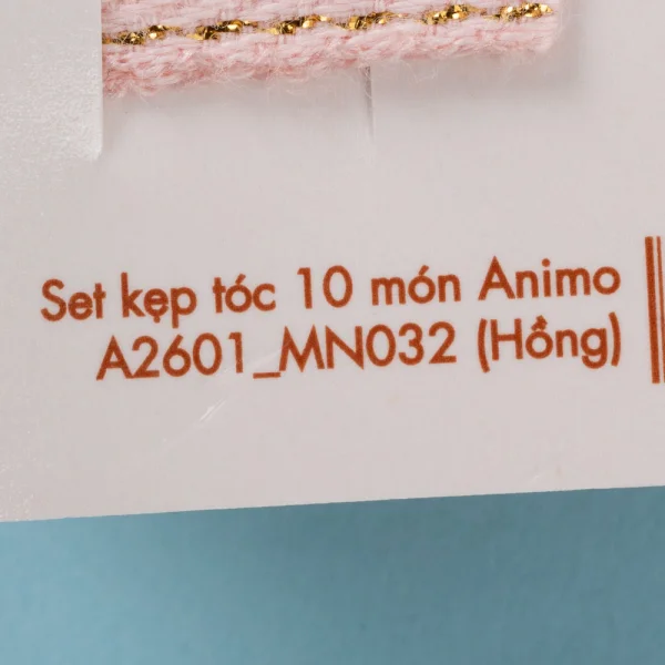 Set kẹp tóc 10 món Animo A2601_MN032 (Hồng)