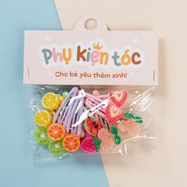 Set kẹp tóc 14 món trái cây Animo A2601_MN034 (Nhiều màu)