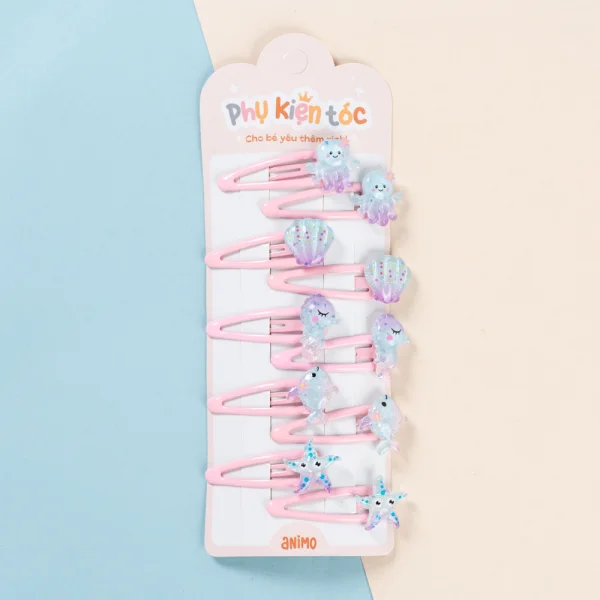 Set kẹp tóc 10 món Animo A2601_MN035 (Nhiều màu)