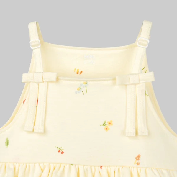 Bodysuit bé gái tam giác Animo VD0226006 (0-9M,Kem)