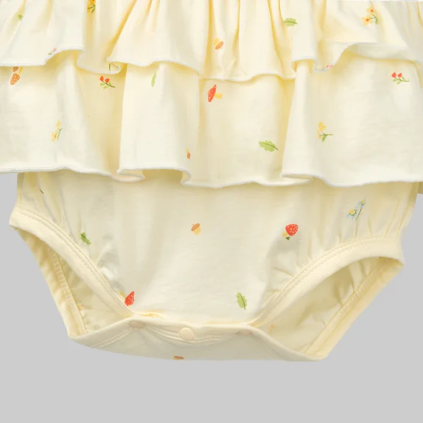 Bodysuit bé gái tam giác Animo VD0226006 (0-9M,Kem)
