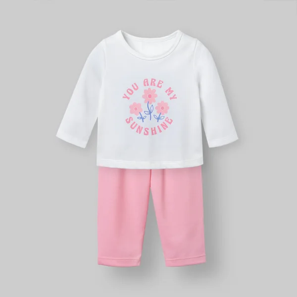 Bộ bé gái dài Animo Easy TQ0426054 (1Y-4Y,Trắng-hồng,TT02)